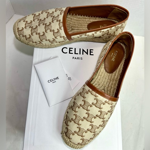 *CELINE*キャンバス カーフスキン Les espadrilles Celine Celine Les Espadrilles Cream (Women's) - 354432278C.01CR - US
